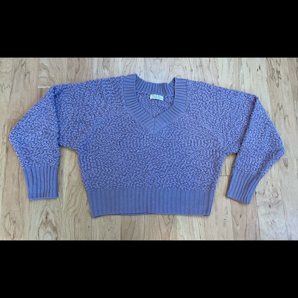 Light Purple Crop Jolie & Joy Sweater. Size small.